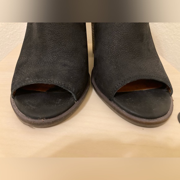 Lucky Brand Black Peep-Toe Ankle Booties - Picture 4 of 11